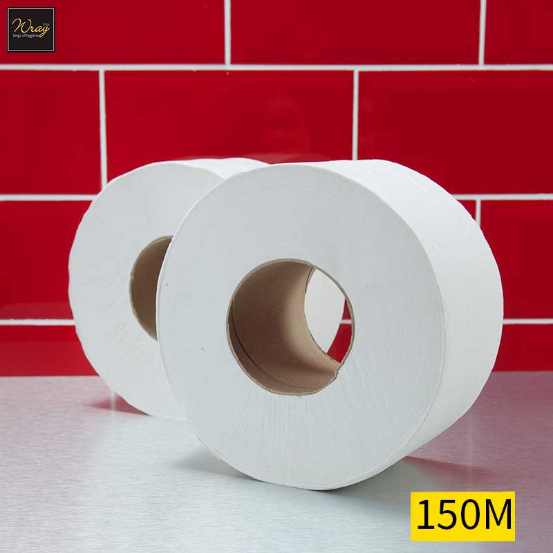 Mini Jumbo Toilet Roll 150M x 90mm, 2