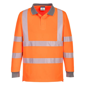 Portwest Eco Hi Vis Long Sleeve Polo x6 EC11