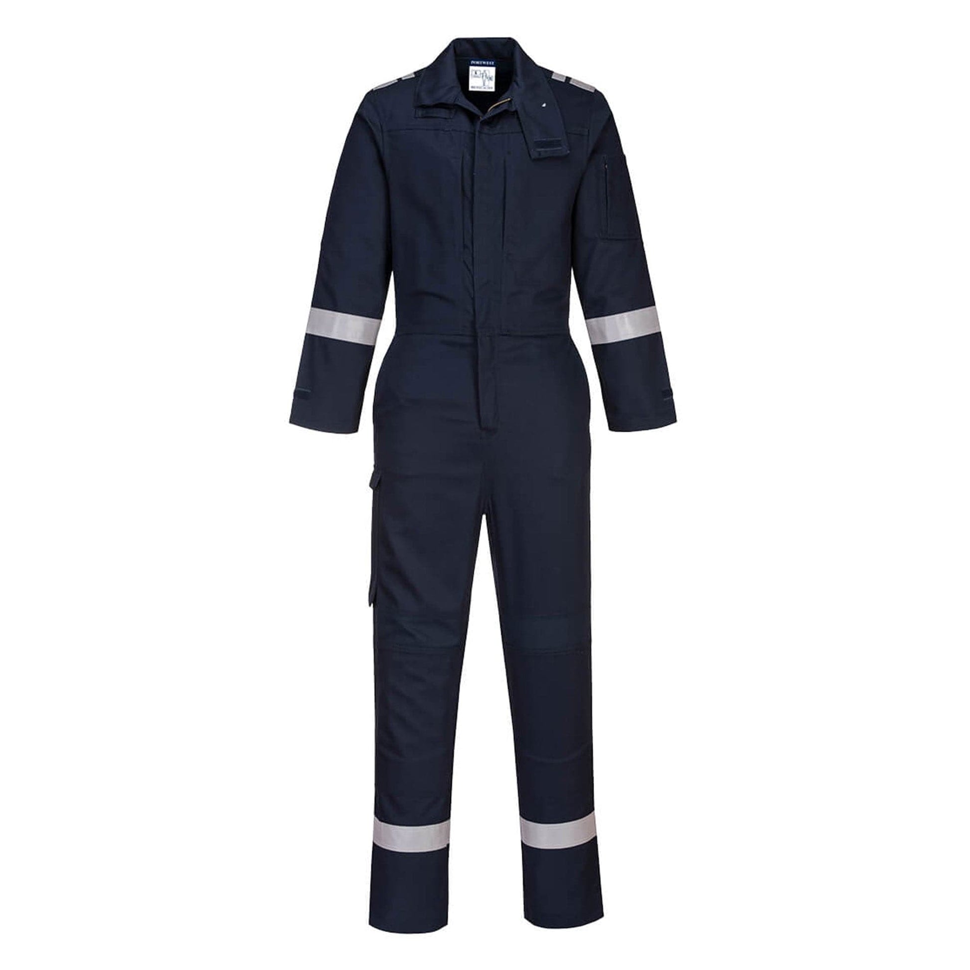 portwest navy reflective strip coverall