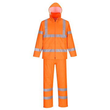 Portwest Hi Vis Packaway Rainsuit H448