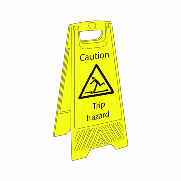 Janitorial Floor Stand - Caution Trip Hazard