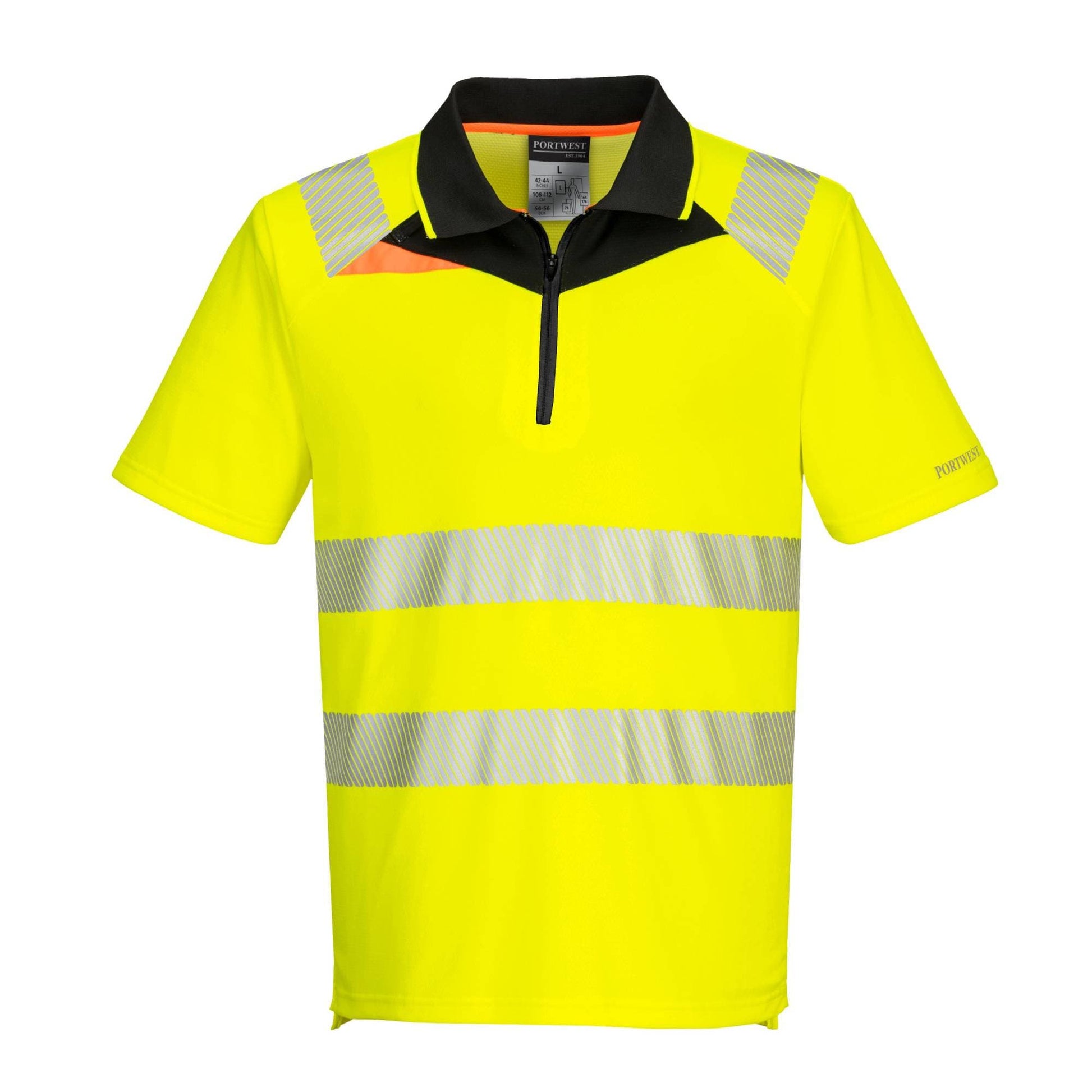 yellow short sleeve polo shirt