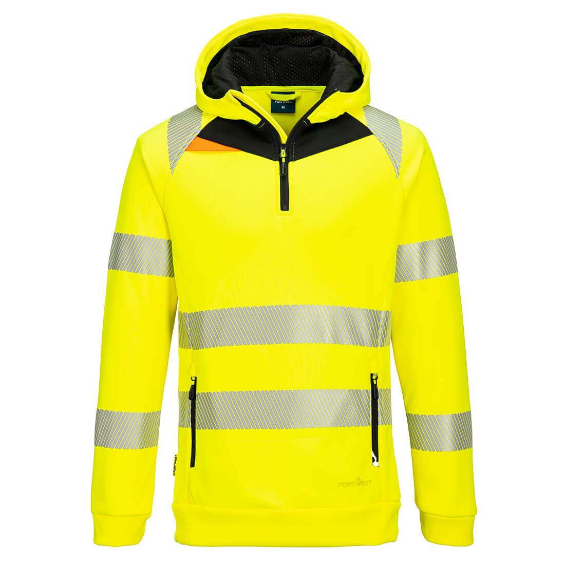 hi vis reflective strips portwest zip hoodie