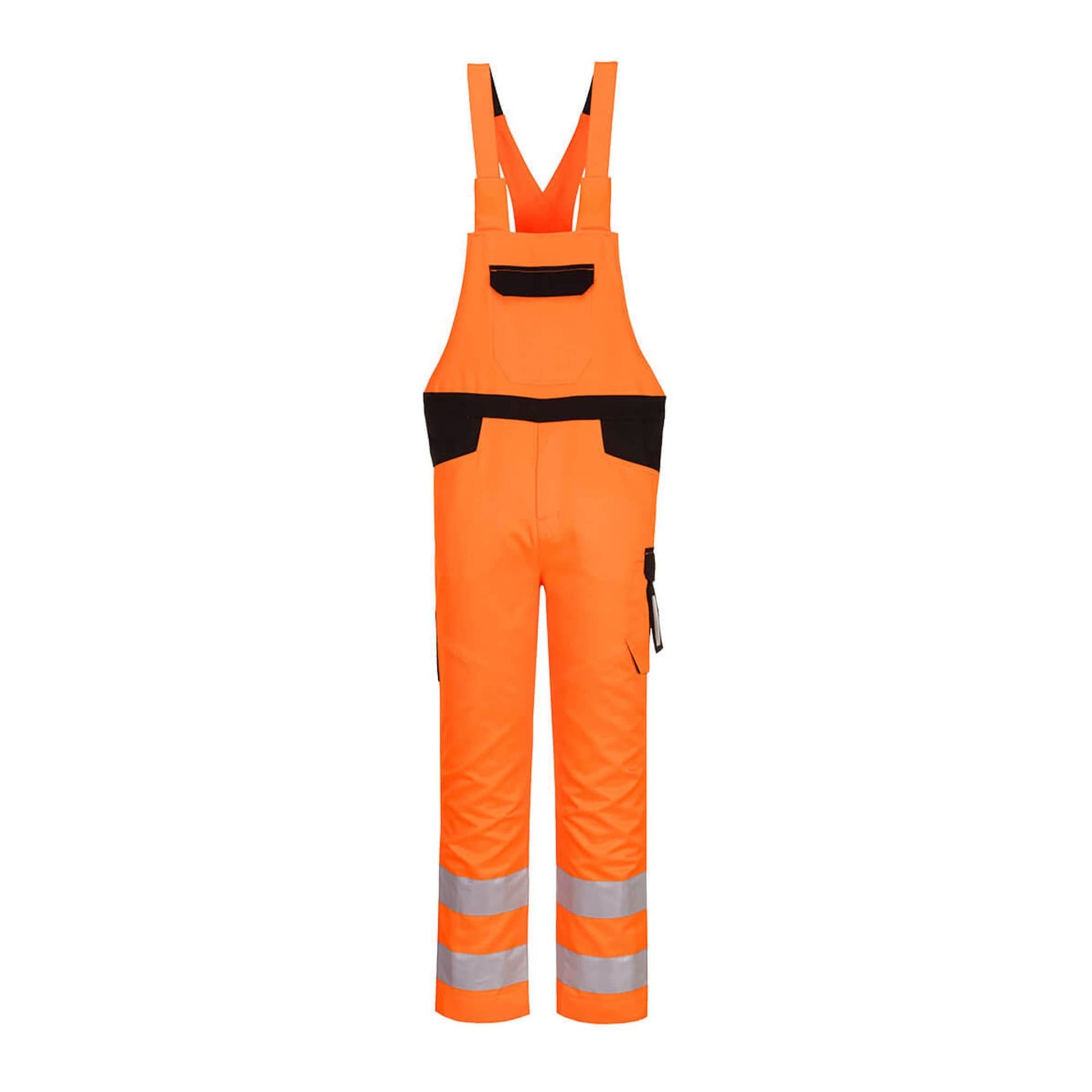 portwest pw2 hi vis bib and brace pw244 orange