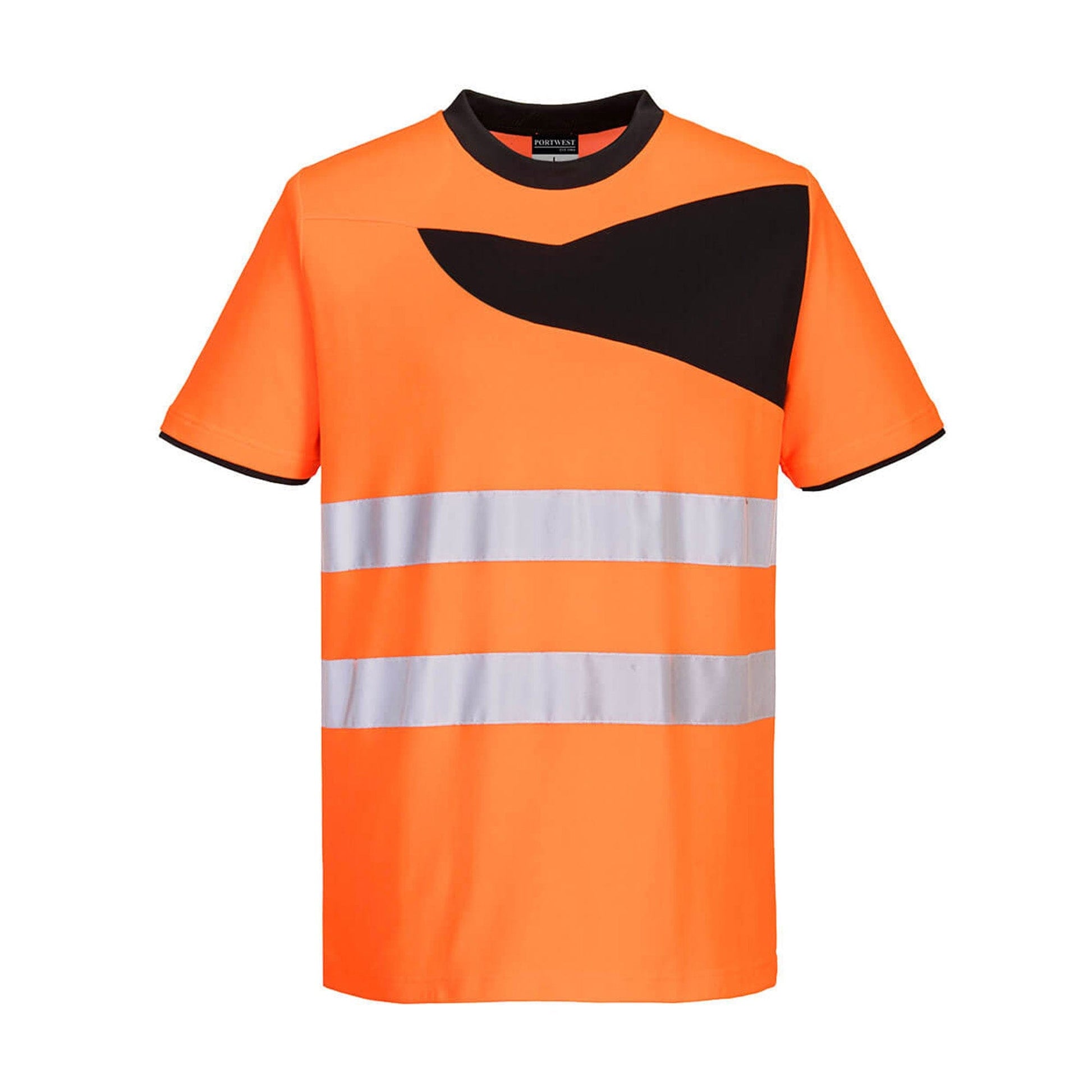 Portwest PW2 Hi Vis Cotton Comfort T-Shirt PW213 Orange/Black