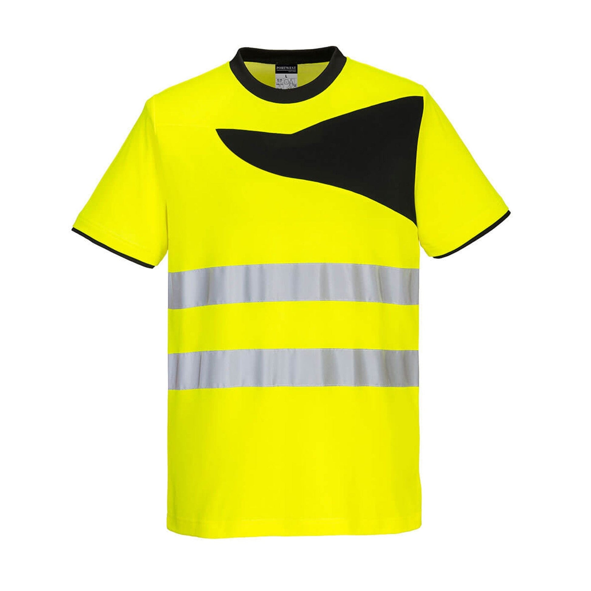 Portwest PW2 Hi Vis Cotton Comfort T-Shirt PW213 Yellow/Black