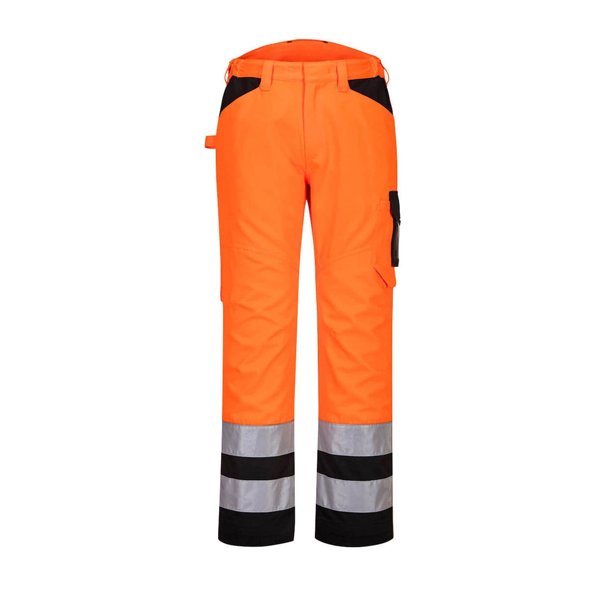 Portwest PW2 Hi Vis Service Trousers PW241 Orange/Black