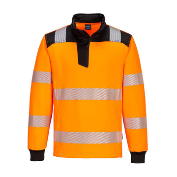 Portwest PW3 Hi Vis 1/4 Zip Sweatshirt PW326