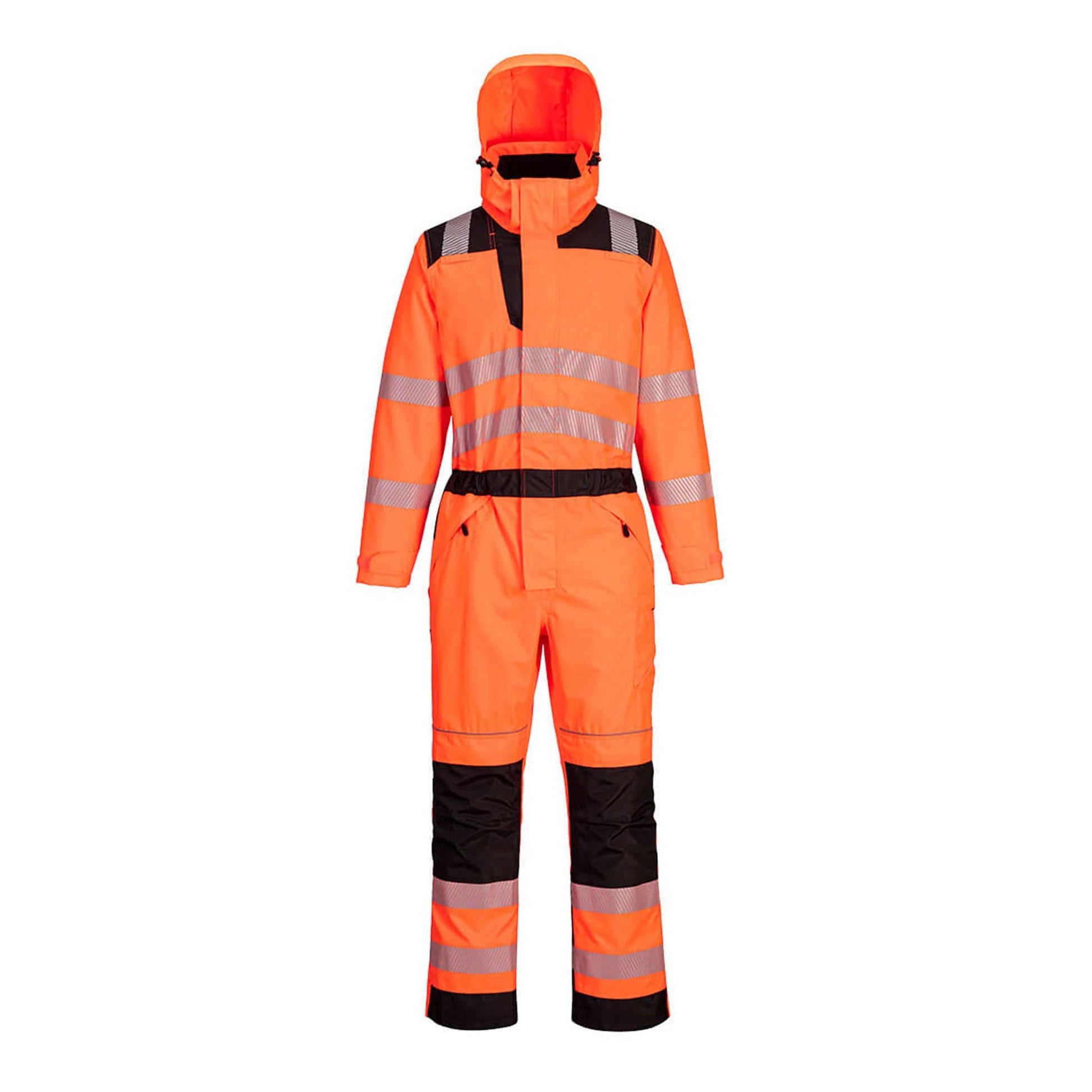 Portwest PW3 Hi Vis Rain Coverall PW355 Orange/Black