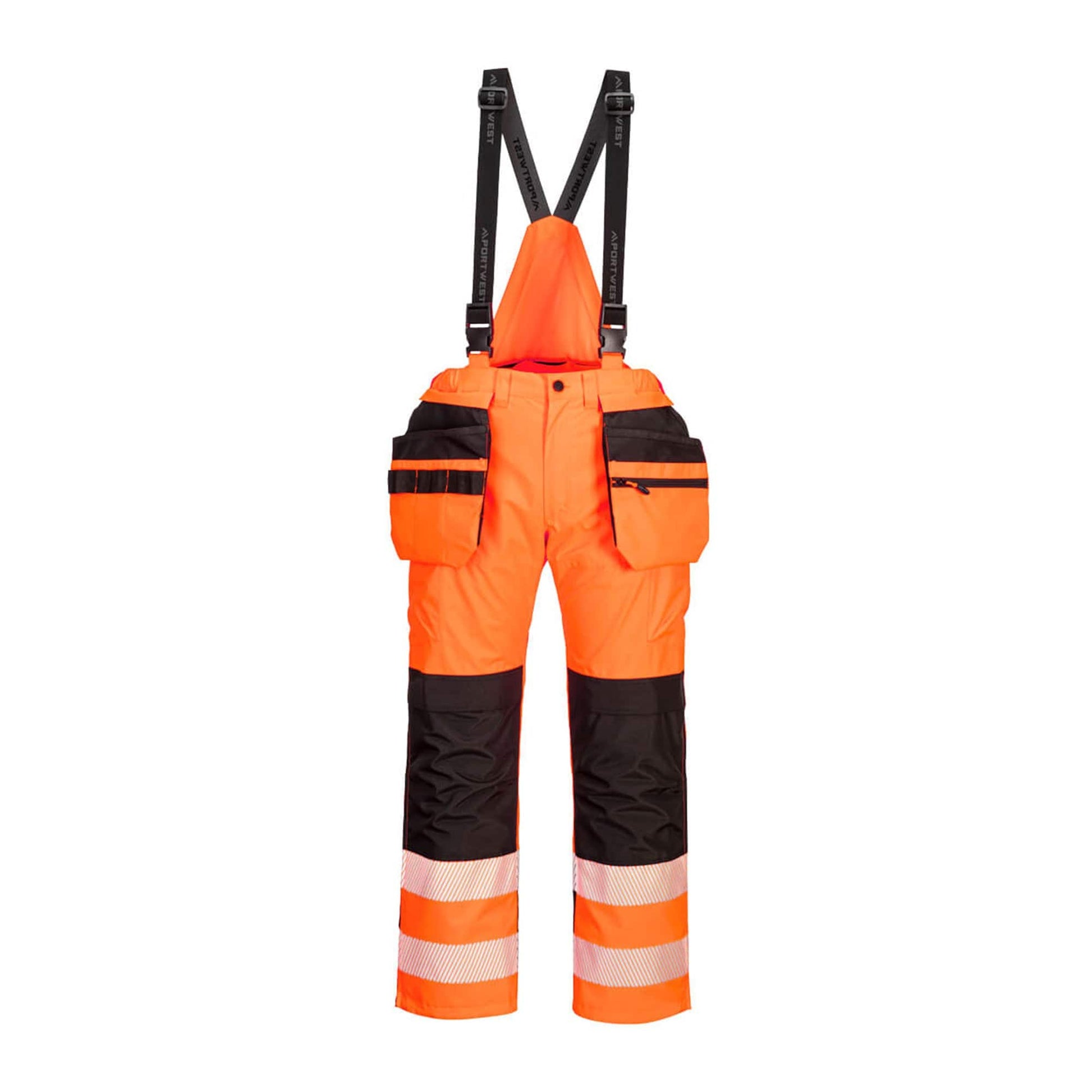 Portwest PW3 Hi Vis Rain Trousers PW356 Orange/Black