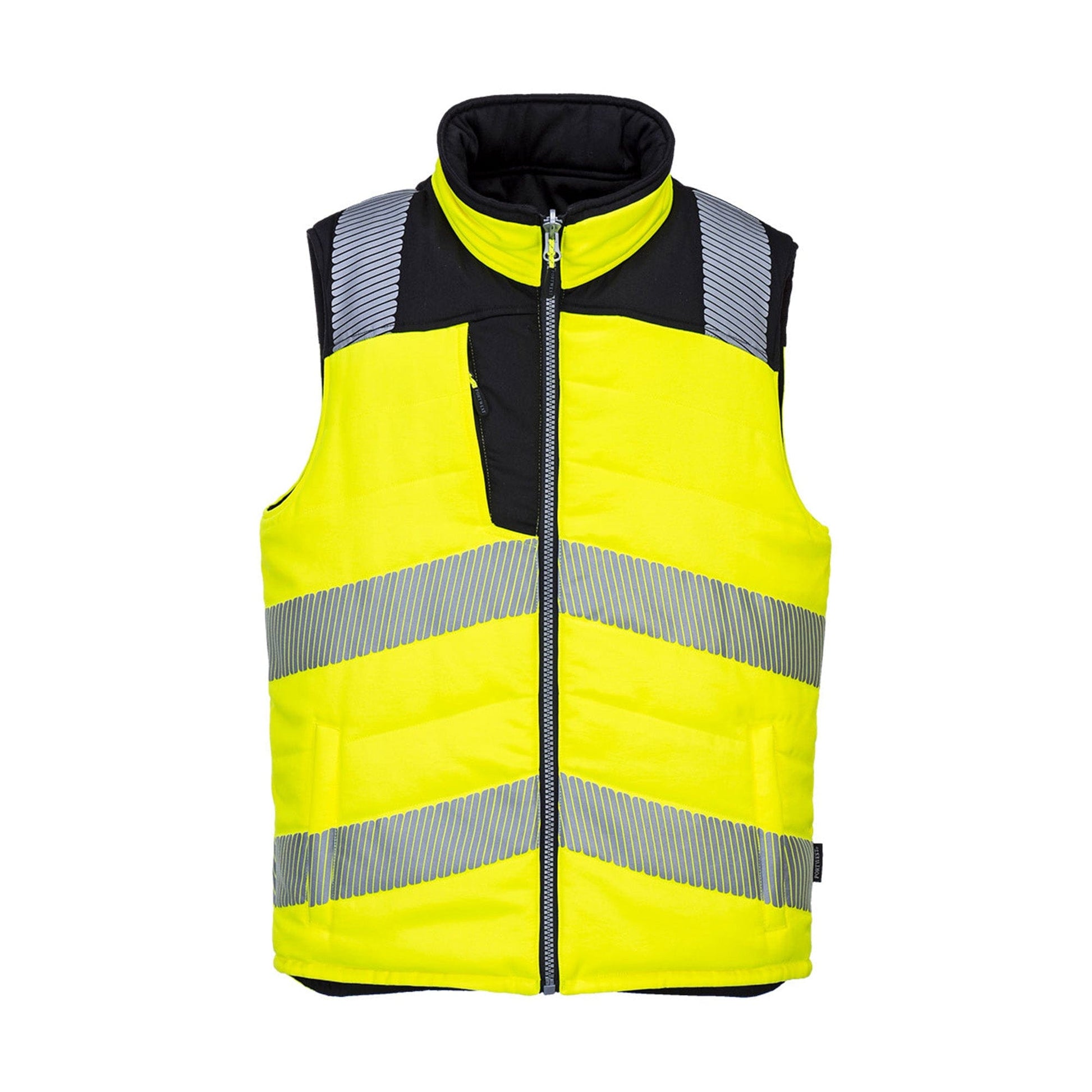 Portwest PW3 Hi-Vis Reversible Bodywarmer PW374 Yellow/Black