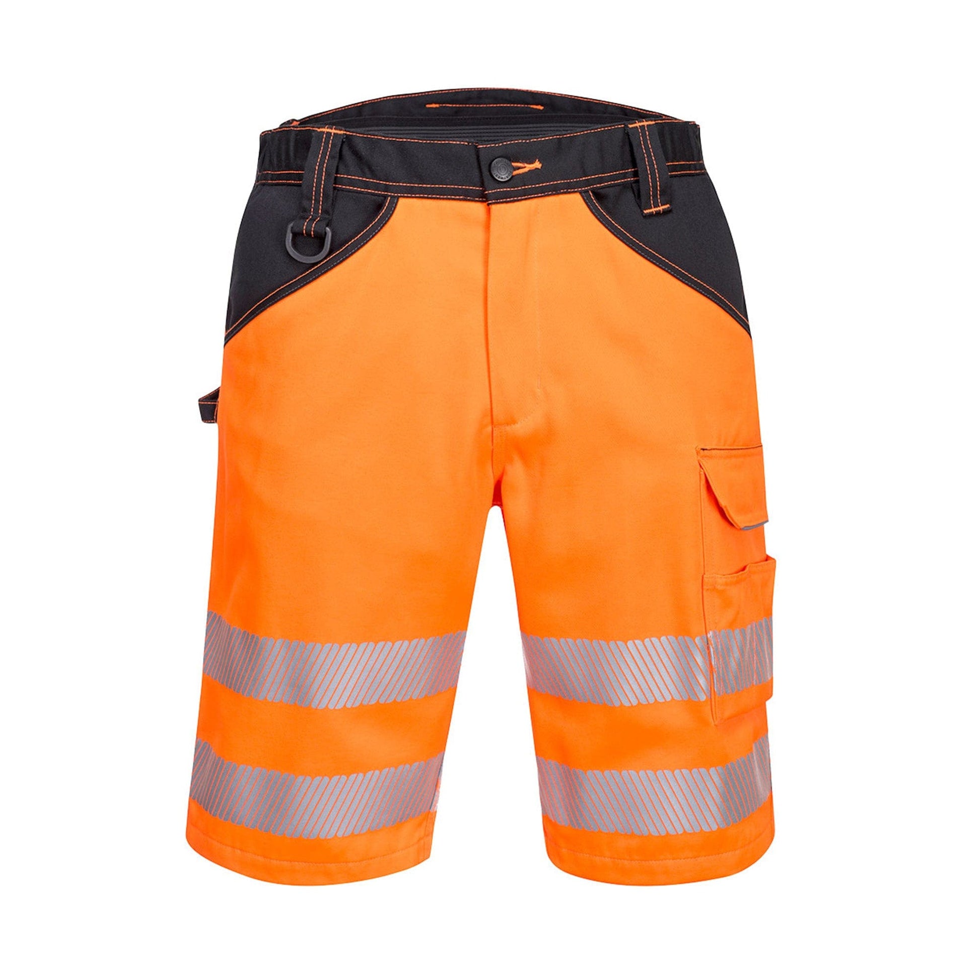 Portwest PW3 Hi Vis Shorts PW348 Orange/Blaack