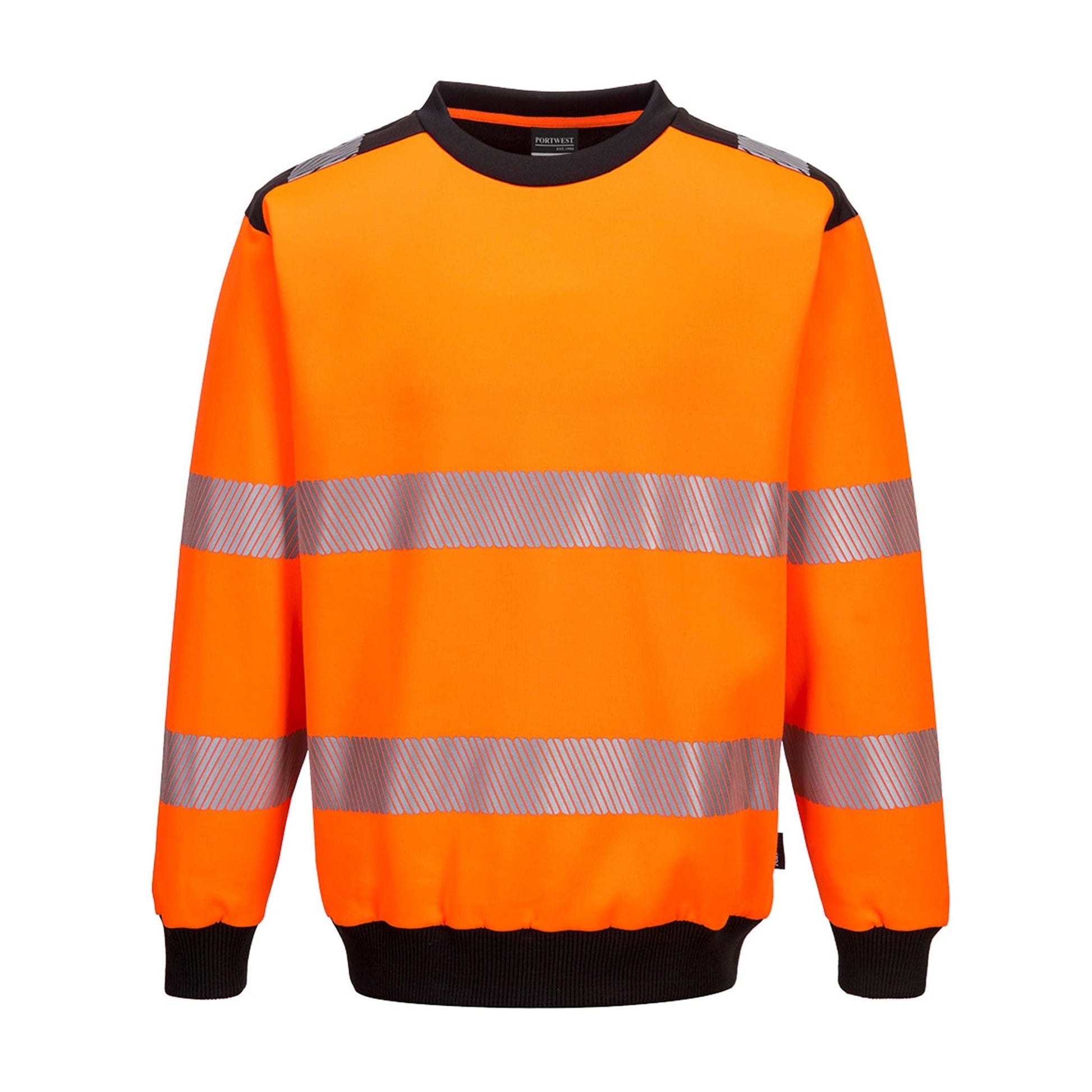 Portwest PW3 Hi Vis Sweatshirt PW379 Orange/Black