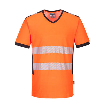 Portwest PW3 Hi-Vis V-Neck Mesh Insert T-Shirt PW310