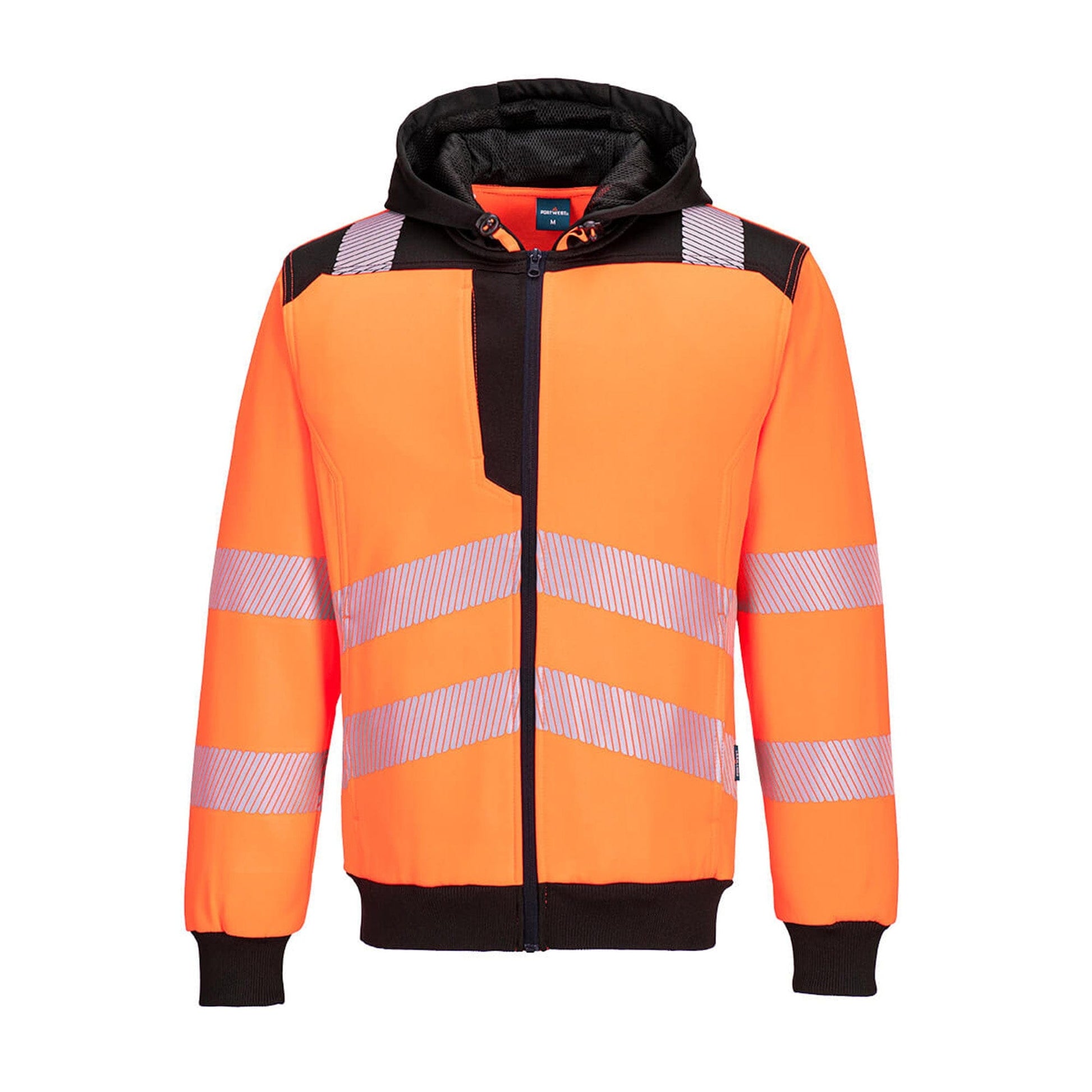 Portwest PW3 Hi Vis Zip Hoodie PW327 Orange/Black