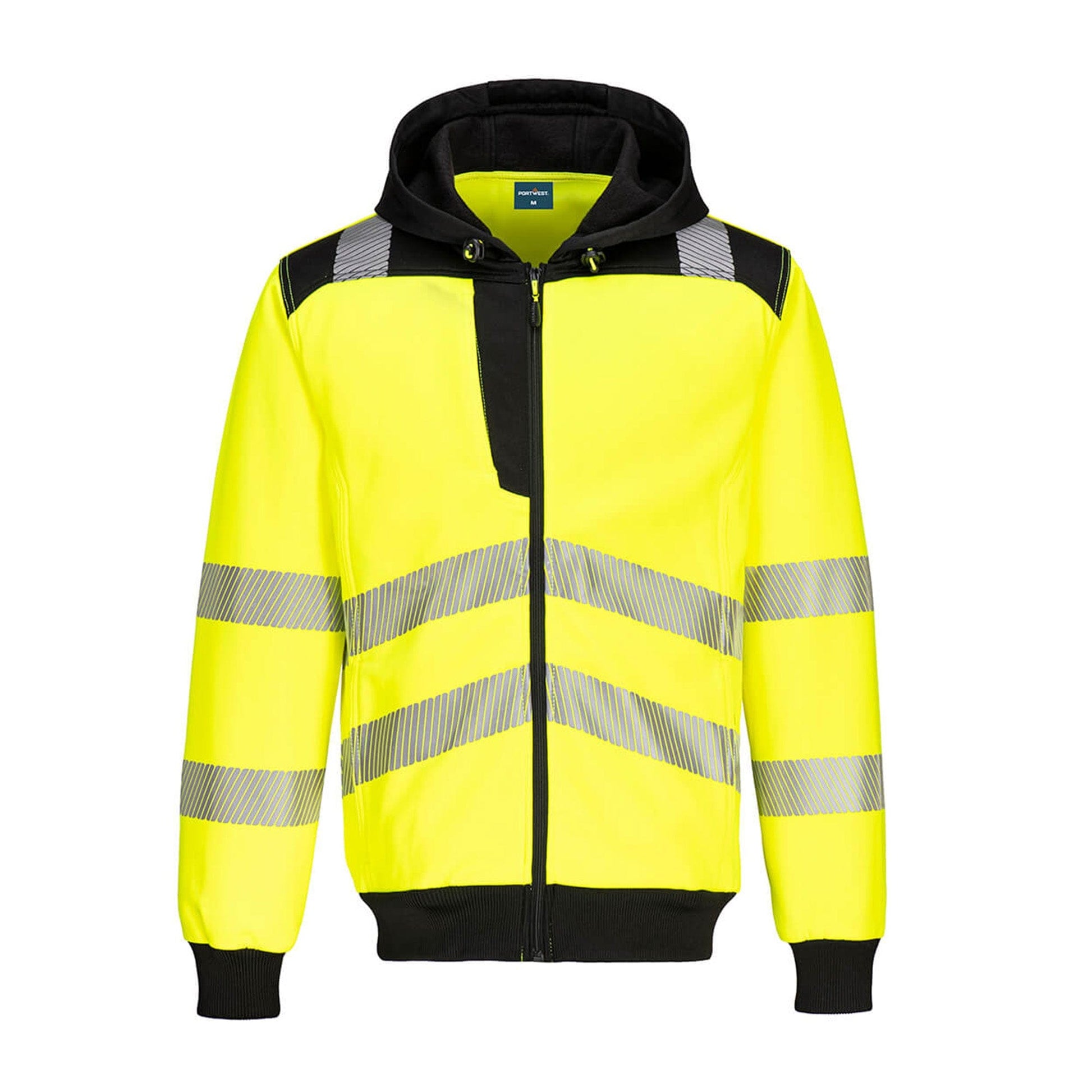 Portwest PW3 Hi Vis Zip Hoodie PW327 Yellow/Black