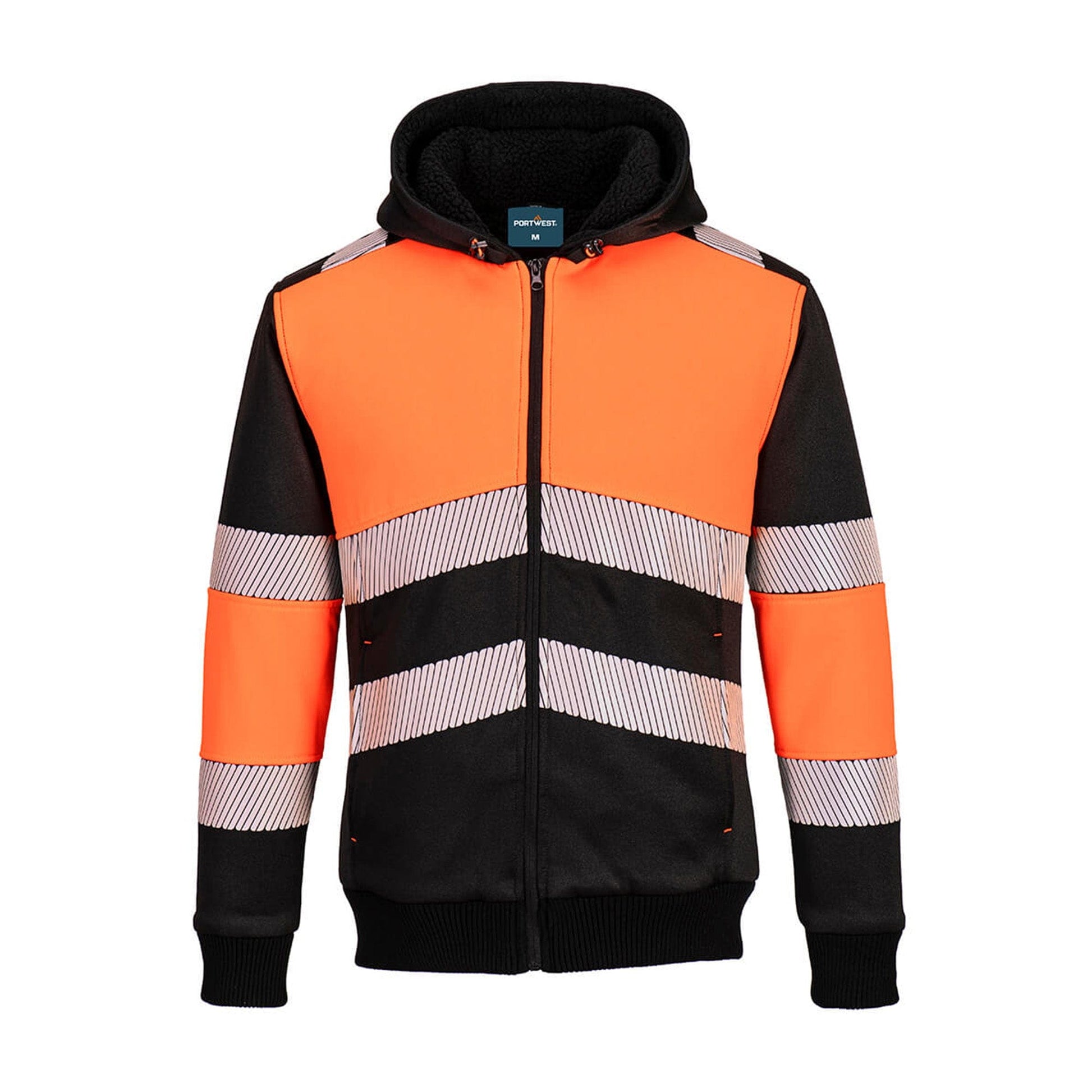 Portwest PW3 Hi Vis Zipped Winter PW377 Orange/Black