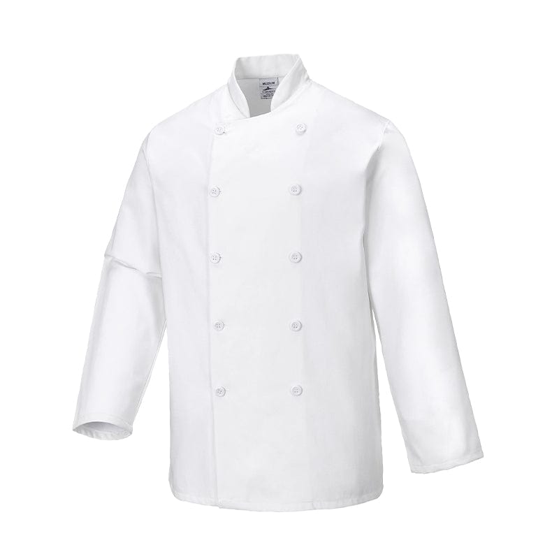 portwest sussex chef jacket c836 white