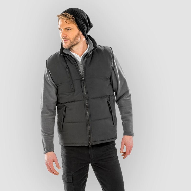 result ultra padded body warmer black model