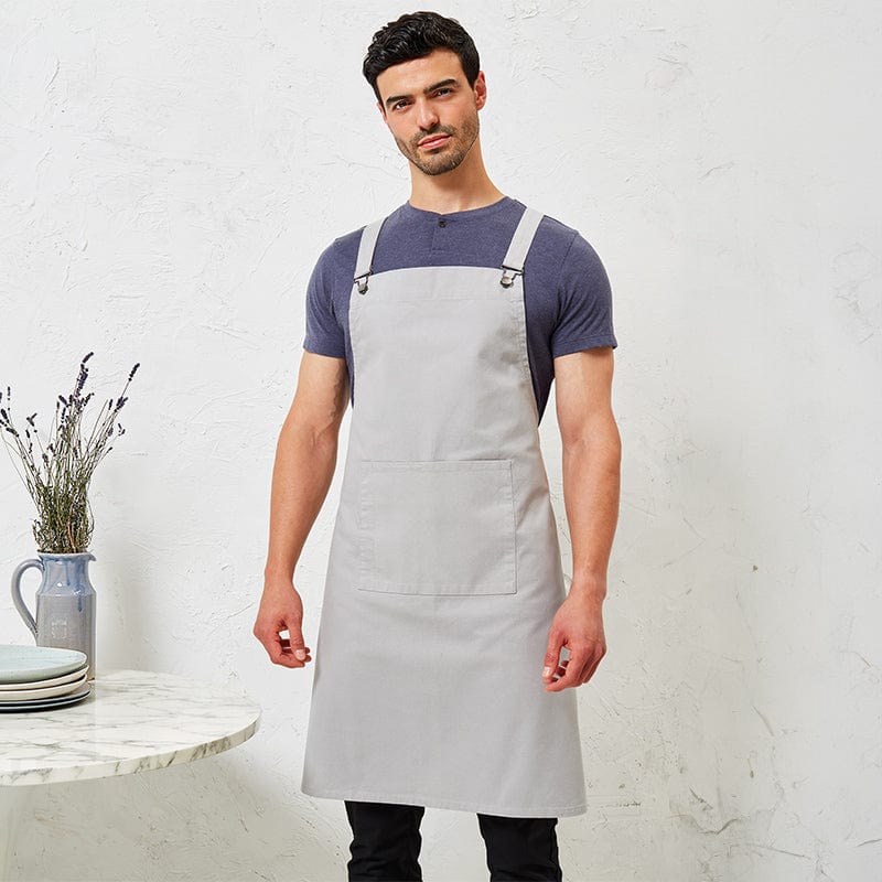 silver barber apron pr129 model