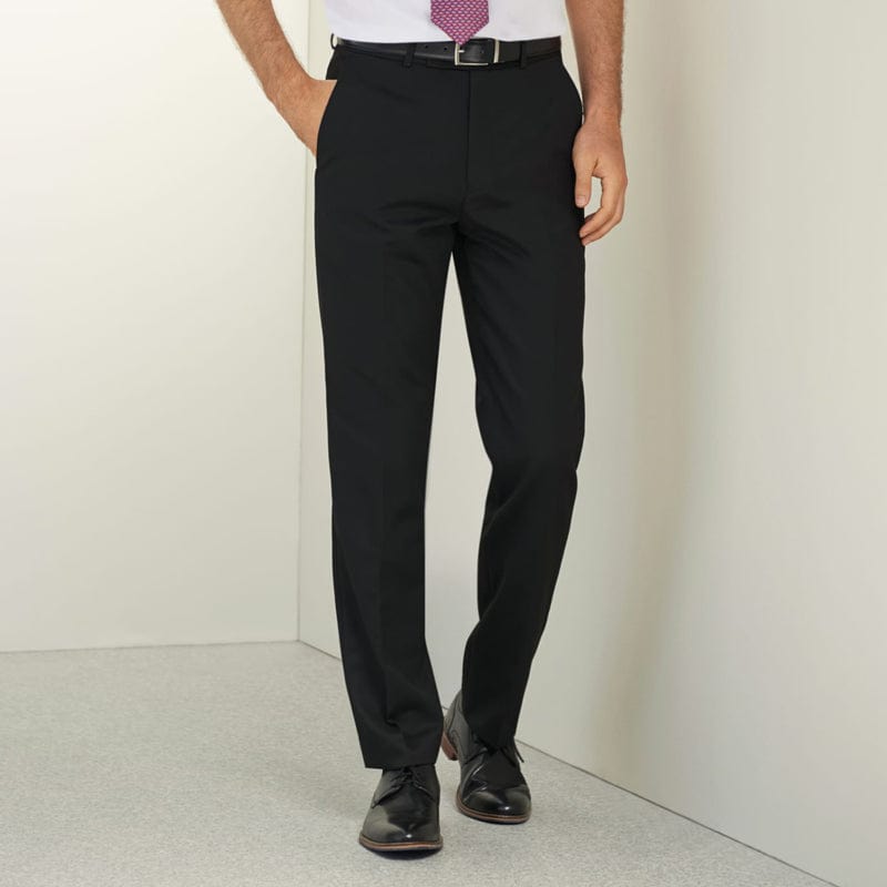 Brook Taverner Apollo Flat Front Trousers Navy