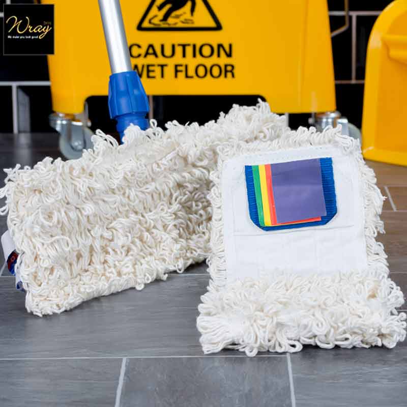 colour coded flat mop head