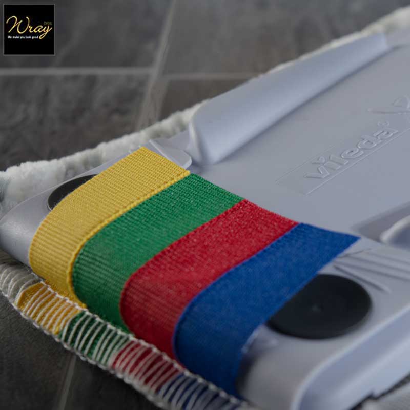 colour coded vileda flat mop