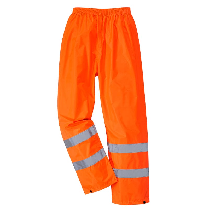 Leo Workwear CT01-O/NV Bideford Superior Hi Vis Trousers Orange / Navy | BK  Safetywear