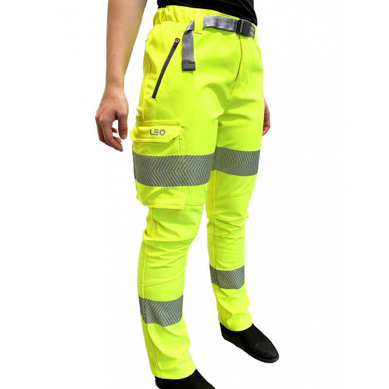 leo workwear women s starcross hi vis trouser yellow