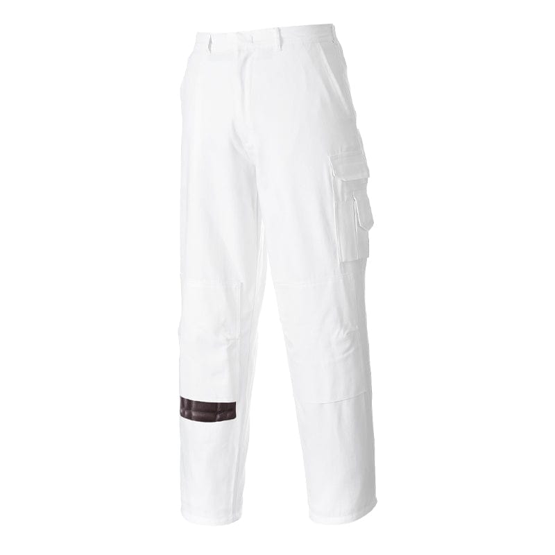 MS9 Mens Fleece Painters Decorators Combat Cargo Work Trousers Joggers  White | eBay
