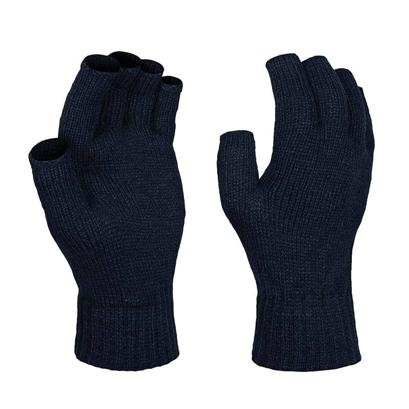 navy regatta knitted fingerless gloves trg202