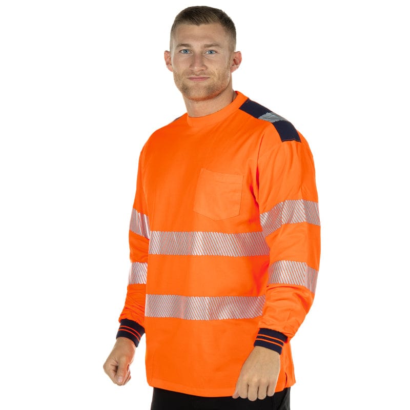 Orange hi vis on sale shirts