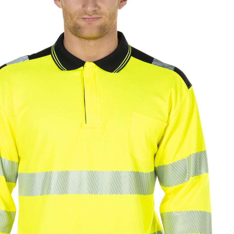 Long sleeve polo yellow hotsell
