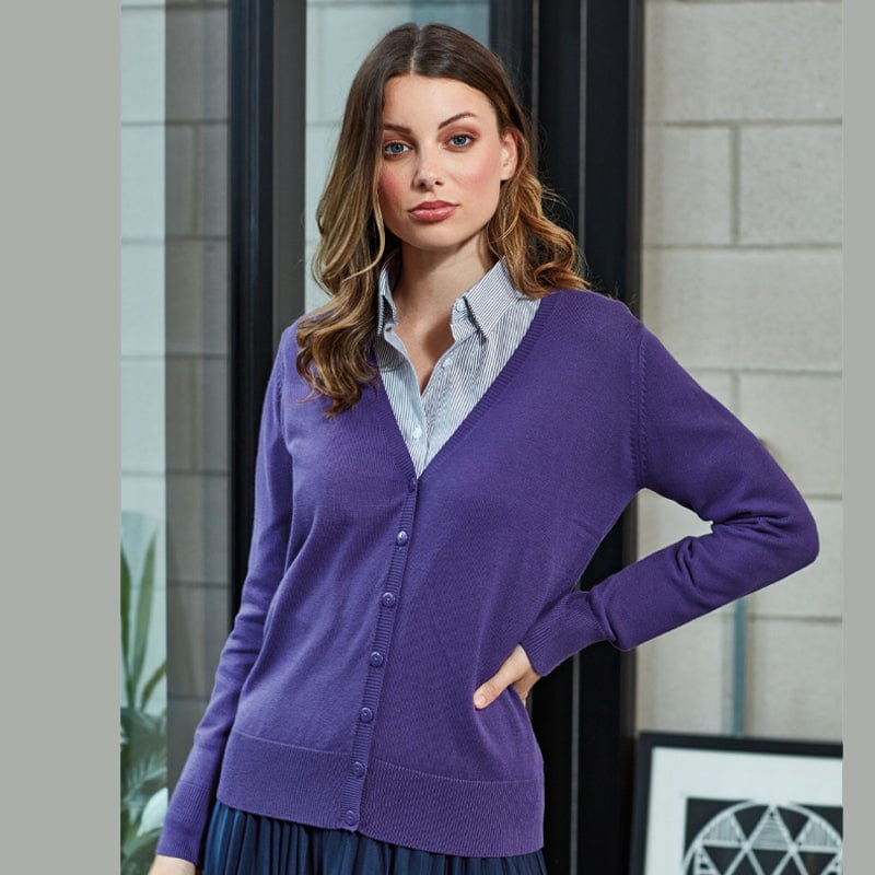 premier women s button knitted cardigan pr697