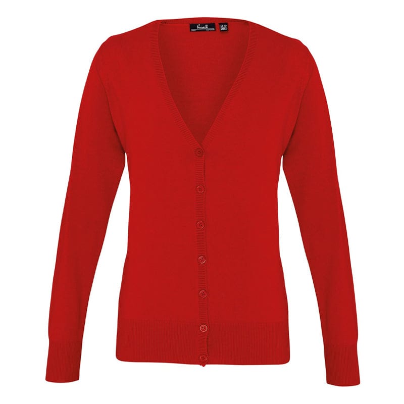 red long sleeve ladies cardigan